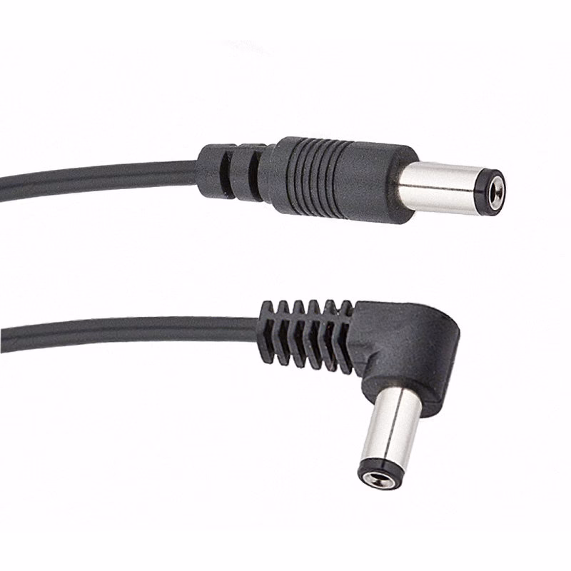 Standard Polarity Cable - 2.1mm Right-Angle to Straight