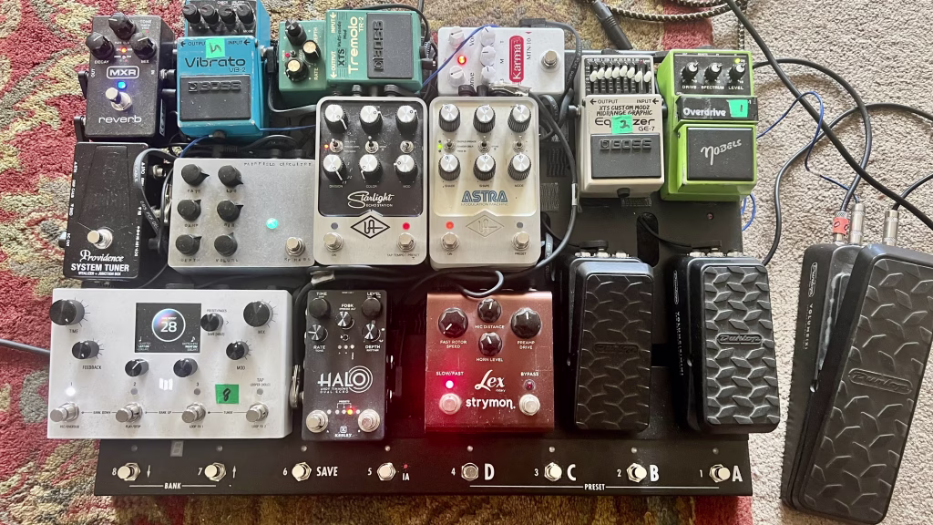 Studio guitarist Tim Pierce pedalboard with Voodoo Lab PX-8 Plus guitar effects switching system